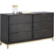 Edmund Smoke Grey / Yellow Gold Dresser